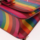 Salvatore Ferragamo Vala Shoulder Bag Leather Multicolor Gold Auth 147386-16