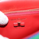 Salvatore Ferragamo Vala Shoulder Bag Leather Multicolor Gold Auth 147386-20