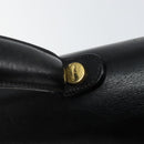 Salvatore Ferragamo Gancini Hand Bag Leather 2way Black Gold Auth 147387-20
