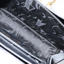 Salvatore Ferragamo Gancini Hand Bag Leather 2way Black Gold Auth 147387-11