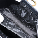 Salvatore Ferragamo Gancini Hand Bag Leather 2way Black Gold Auth 147387-24