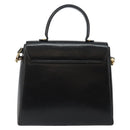 Salvatore Ferragamo Gancini Hand Bag Leather 2way Black Gold Auth 147387-2