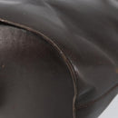 CELINE Circle Shoulder Bag Leather Brown Gold Auth 147388-16