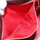 CELINE Circle Shoulder Bag Leather Brown Gold Auth 147388-22