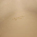 Christian Dior Honeycomb Canvas Shoulder Bag Beige Gold Auth 147390-17