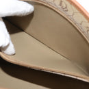 Christian Dior Honeycomb Canvas Shoulder Bag Beige Gold Auth 147390-20