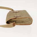 Christian Dior Honeycomb Canvas Shoulder Bag Beige Gold Auth 147390-4