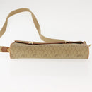 Christian Dior Honeycomb Canvas Shoulder Bag Beige Gold Auth 147390-5