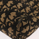 Christian Dior Trotter Canvas Shoulder Bag Navy Gold Auth 147391-16