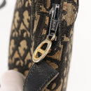 Christian Dior Trotter Canvas Shoulder Bag Navy Gold Auth 147391-10