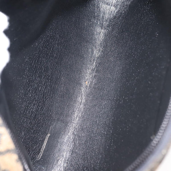 Christian Dior Trotter Canvas Shoulder Bag Navy Gold Auth 147391