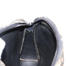 Christian Dior Trotter Canvas Shoulder Bag Navy Gold Auth 147391-18