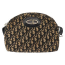 Christian Dior Trotter Canvas Shoulder Bag Navy Gold Auth 147391-13