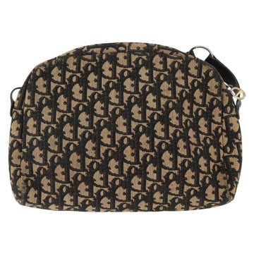 Christian Dior Trotter Canvas Shoulder Bag Navy Gold Auth 147391 - 0