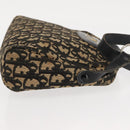 Christian Dior Trotter Canvas Shoulder Bag Navy Gold Auth 147391-3