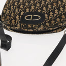 Christian Dior Trotter Canvas Shoulder Bag Navy Gold Auth 147391-6