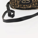 Christian Dior Trotter Canvas Shoulder Bag Navy Gold Auth 147391-7