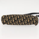 Christian Dior Trotter Canvas Shoulder Bag Navy Gold Auth 147391-5