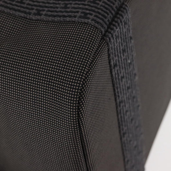 HERMES Vanity Her Line Cosmetic Pouch Canvas Gray Auth 147392