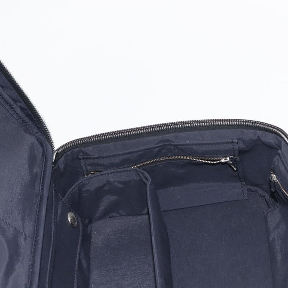 HERMES Vanity Her Line Cosmetic Pouch Canvas Gray Auth 147392