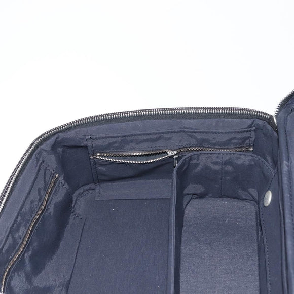 HERMES Vanity Her Line Cosmetic Pouch Canvas Gray Auth 147392