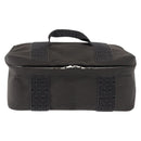 HERMES Vanity Her Line Cosmetic Pouch Canvas Gray Auth 147392-13