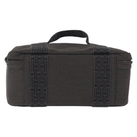 HERMES Vanity Her Line Cosmetic Pouch Canvas Gray Auth 147392 - 0