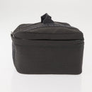 HERMES Vanity Her Line Cosmetic Pouch Canvas Gray Auth 147392-3