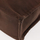 HERMES Her Line MM Tote Bag Canvas Brown Silver Auth 147393-14