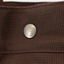 HERMES Her Line MM Tote Bag Canvas Brown Silver Auth 147393-17