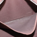 HERMES Her Line MM Tote Bag Canvas Brown Silver Auth 147393-12