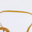 FENDI PETITE 2JOURS Hand Bag Leather Yellow Silver Auth 147396-15