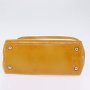 FENDI PETITE 2JOURS Hand Bag Leather Yellow Silver Auth 147396-5