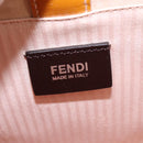 FENDI PETITE 2JOURS Hand Bag Leather Yellow Silver Auth 147396-19