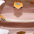 FENDI PETITE 2JOURS Hand Bag Leather Yellow Silver Auth 147396-11