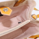 FENDI PETITE 2JOURS Hand Bag Leather Yellow Silver Auth 147396-20