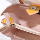 FENDI PETITE 2JOURS Hand Bag Leather Yellow Silver Auth 147396-21