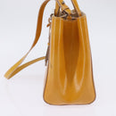 FENDI PETITE 2JOURS Hand Bag Leather Yellow Silver Auth 147396-3