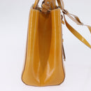 FENDI PETITE 2JOURS Hand Bag Leather Yellow Silver Auth 147396-4