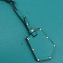 FENDI 2JOURS Hand Bag Leather Turquoise Blue Silver Auth 147397-19