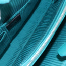 FENDI 2JOURS Hand Bag Leather Turquoise Blue Silver Auth 147397-11