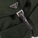 PRADA Backpack Nylon Khaki Silver Auth 147399-9
