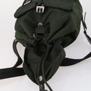 PRADA Backpack Nylon Khaki Silver Auth 147399-10