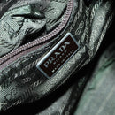 PRADA Backpack Nylon Khaki Silver Auth 147399-21