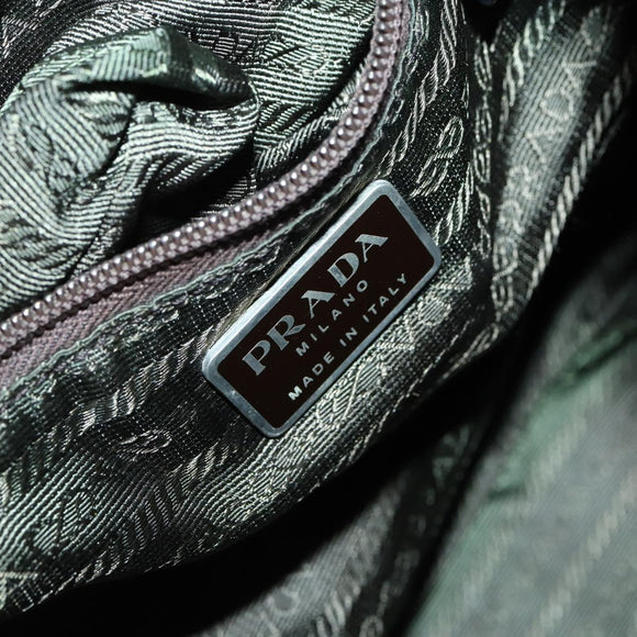 PRADA Backpack Nylon Khaki Silver Auth 147399
