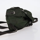 PRADA Backpack Nylon Khaki Silver Auth 147399-3