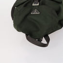 PRADA Backpack Nylon Khaki Silver Auth 147399-6