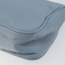 PRADA Accessory Pouch Nylon Light Blue Silver Auth 147400-9