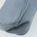 PRADA Accessory Pouch Nylon Light Blue Silver Auth 147400-16