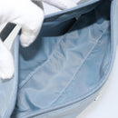 PRADA Accessory Pouch Nylon Light Blue Silver Auth 147400-10
